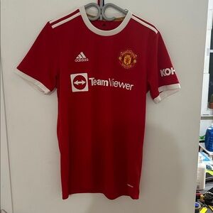 Adidas Red Manchester United Soccer Shirt